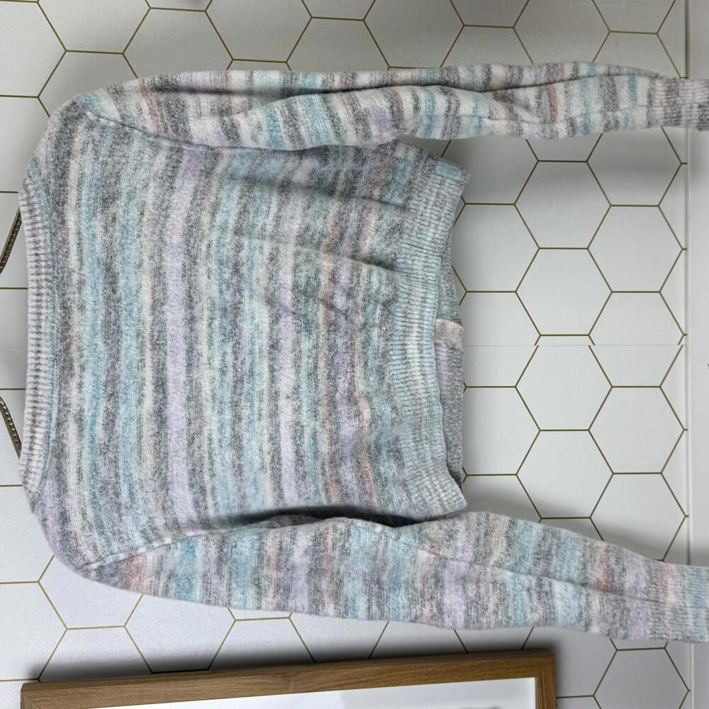 Daily Practice from Anthropologie Pastel Cropped Cardigan Sweater - Size - Large - Picture 2 of 6
